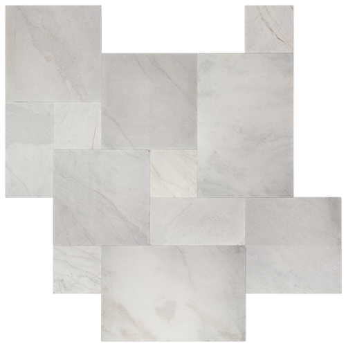 StoneHardscapes Turkish Carrara Xtreme Grip Pavers french pattern 6x12